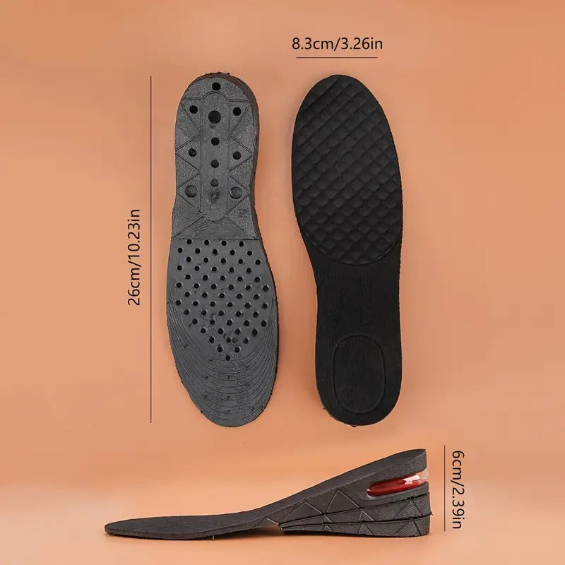 Height Increase Insoles, 4-Layer Heel Orthotic Insoles Adjustable Comfortable & Breathable Elevator Lift Kit Up To 2cm To 9cm