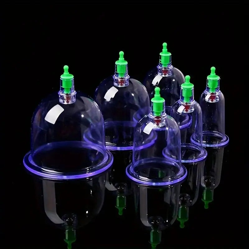 Cupping Kit Set 12 Pcs Vacuum Cupping Set Health Care Vacuum Cupping Portable Body Relaxation Massage Manual Therapy Kit Cupping Cups for Pain Relief