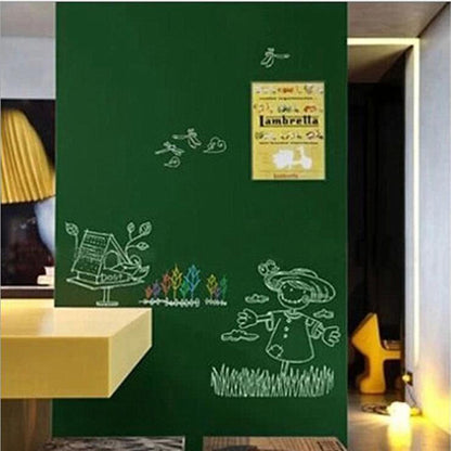 Green Board Wall Sticker Removable Decal Chalkboard With 5 Free Chalks For Home, School, Office, College, Room, Kitchen