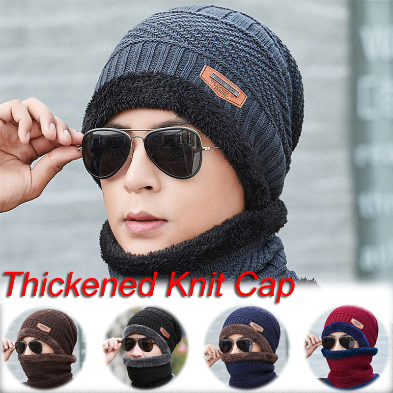 Wool Beanie Cap & Muffler for Mens & Women – Winter Cap for Men – Men’s Woolen Cap with Neck Muffler – Winter Muffler for Women – Soft Woolen Muffler & Cap for Men & Women Black