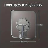 Adhesive Screw Hooks for Wall Without Drilling Pack of 10