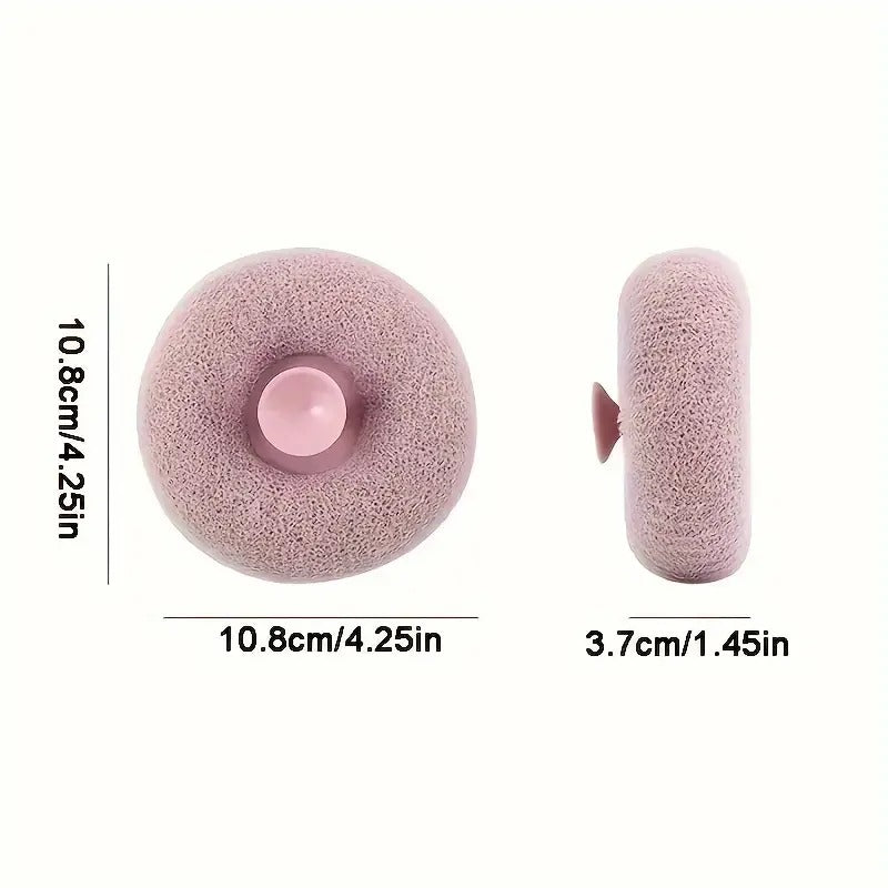 Loofah Bath Sponge Body Scrubber Mesh for Men Women | 2-in-1 Bath Super Soft Suction Cup Bath Brush, Bath Shower Loofah Sponge, Exfoliating Bath Sponge Cleaning Brush for Body