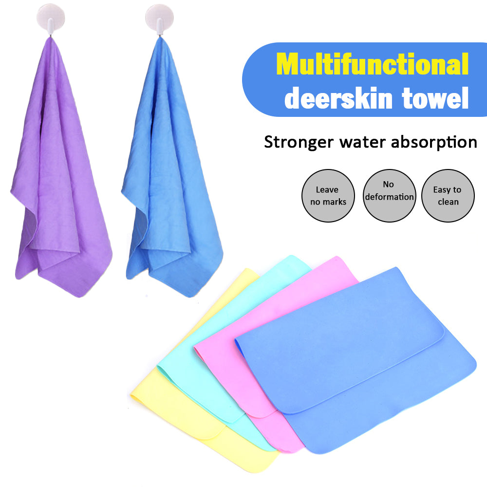 Magic Towel Reusable Absorbent Water for Kitchen Cleaning Car Cleaning , Unique Living Magic Towel, Super Absorbent, Chamois Leather Wipes