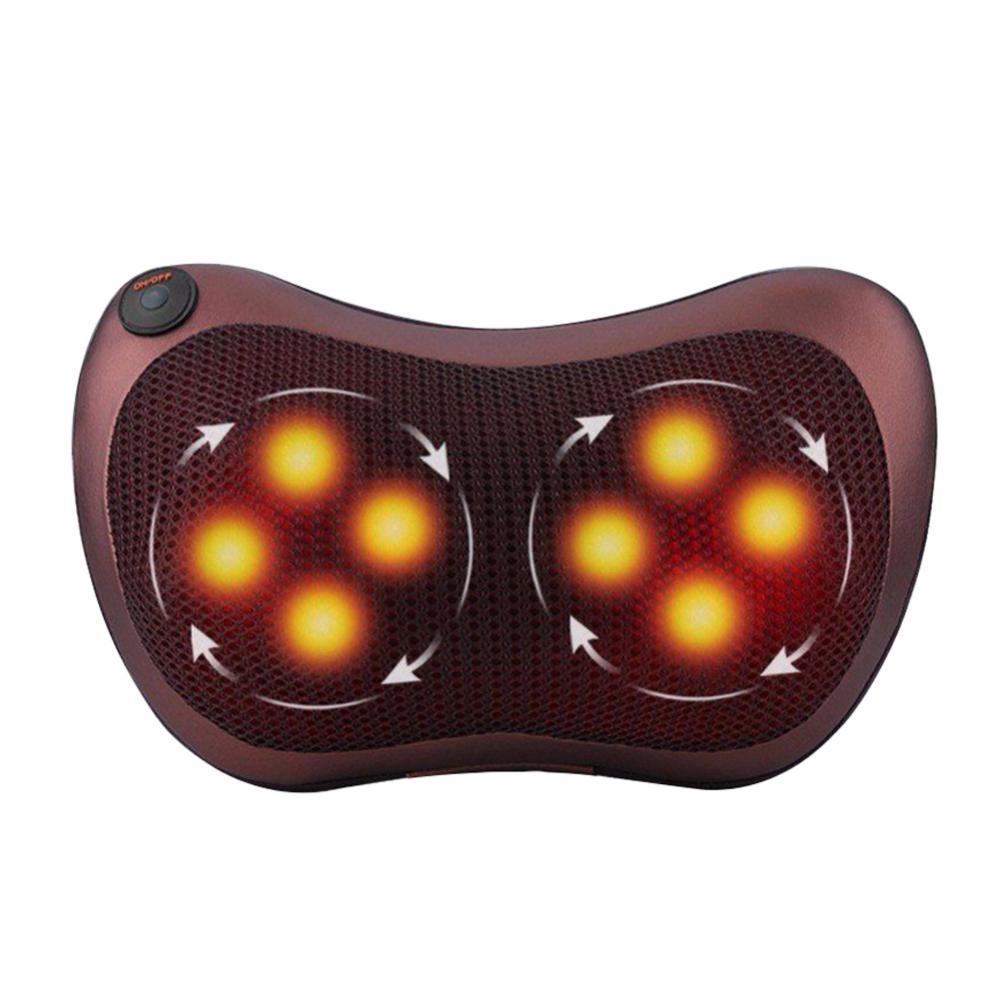 Back and Neck Massager, Shiatsu Neck Massager Pillow with Heat, 6 Rotating Knots for Waist, Legs, Foot, Body Pain Relief, Relaxation at Home, Office, Car