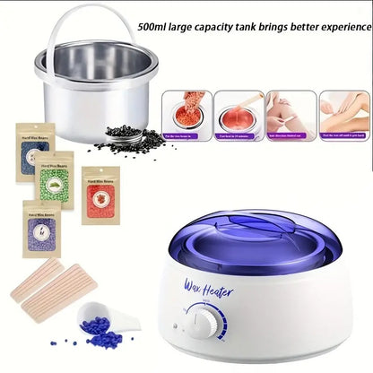 Pro Wax 100 Warmer Hot Heater With Temperature Control Professional Electric Warmer Hair Removal Kit Waxing Painless Wax Strip and Paraffing Remover for Legs Non-Stick Machine Smart Waxing Machine