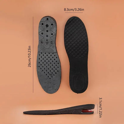 Height Increase Insoles, 4-Layer Heel Orthotic Insoles Adjustable Comfortable & Breathable Elevator Lift Kit Up To 2cm To 9cm