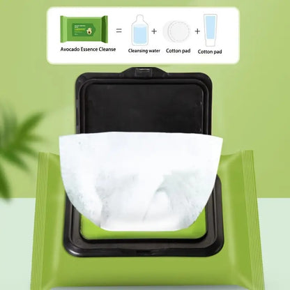 Avocado Makeup Remover Facial Wipes Moisturizing Deep Cleaning Wipes Cucumber & Vitamin E Makeup Remover Wipes Hydrating, Refreshing, Soothing (Pack Of 1,Makeup Wipes)