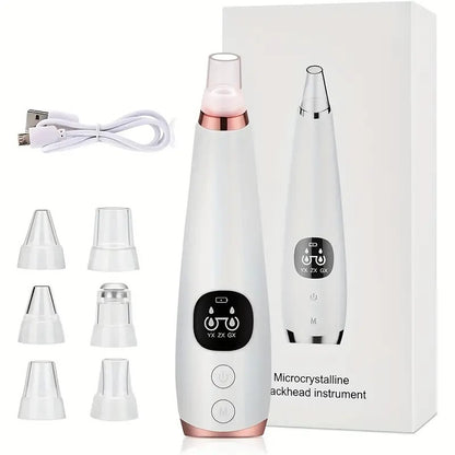 6 in 1 Multi-function Blackhead Remover Tools | Electric Derma suction Machine | Acne Pimple Pore Cleaner Vacuum tool - Facial Cleanser Device