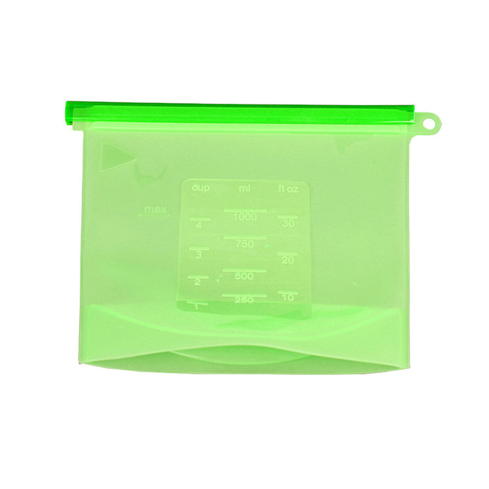 1000ml Silicone Food Bag Reusable Silicon Ziplock Bags Snack Airtight Food Storage Bags for Fridge