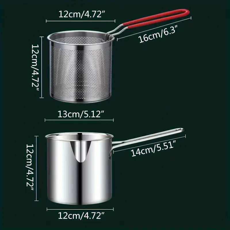 Deep Frying Pot With Basket