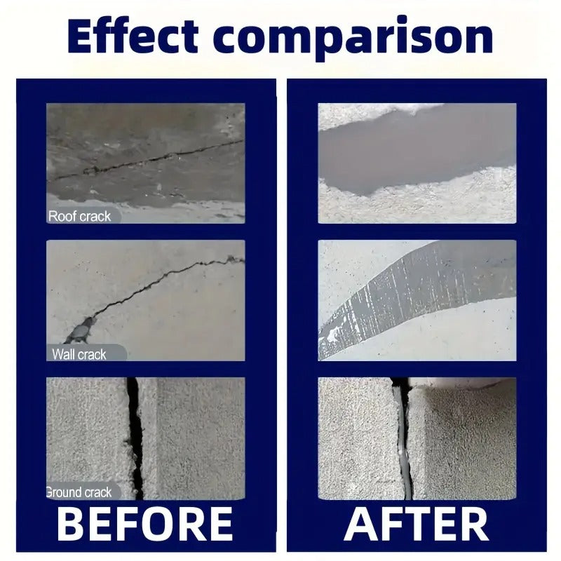 Concrete Crack Sealant, Concrete Crack Filler, Quick-Drying Slab Crack Waterproof Repair Sealant, Weather-Resistant Caulking Glue