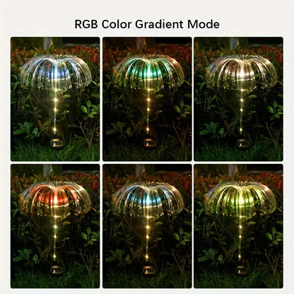 Solar Jellyfish Garden Light 600mAh Battery BIS Approved Fibre Optic Fountain LED IP65 Waterproof Outdoor Lamp with 2V Panel for Backyards Pathways (1Pc, Multicolor)