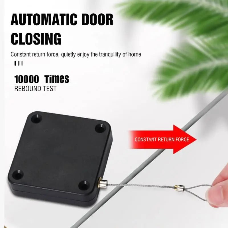 Automatic Door Closer, Multifunctional Automatic Door Closer, Automatically Self Closing Door with Drawstring for Internal Home Outdoor Iron Door