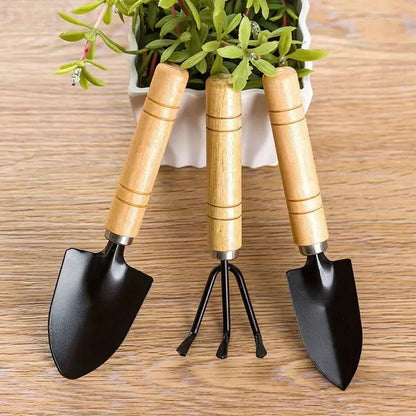 3 Pcs Gardening Tool Set, Hand Tool Kit for Home Gardening, Small Sized Hand Cultivator, Small Trowel & Garden Fork, Perfectly Sized for Kids, Ideal for Home Gardening, Flower Pot and Lawn