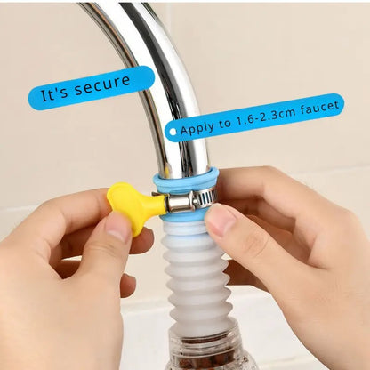 Water Faucet with Head Key, Kitchen Tap Extension Flexible Anti Splash Water Saving Movable Sink Faucet Expandable Water Tap Filter Shower Head Rotatable Nozzle Adapter by Trending Tail