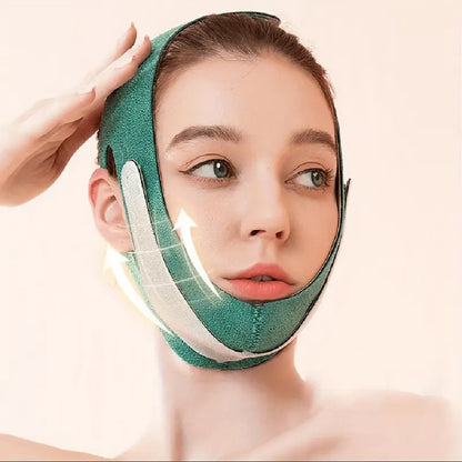 V-Shape Face Masks for Double Chin Shaper for Men & Women, Facial Lift Slim Cheeks Lifting Reusable Belt Facial Anti Wrinkle Chin Strap Elastic