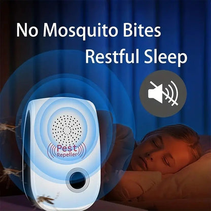 Ultrasonic Pest Repeller to Repel Rats, Cockroach, Mosquito, Home Pest & Rodent Repelling Aid for Mosquito, Cockroaches, Ants Spider Insect Pest Control Electric Pest Repelling