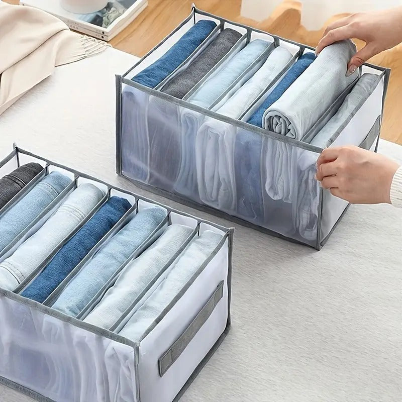 Organizer For Clothes 7 Grids Storage Organizer Multipurpose Organiser For Wardrobe Large Capacity Organizer, Storage Box For Clothes Organizer For Wardrobe Cloth Organizer