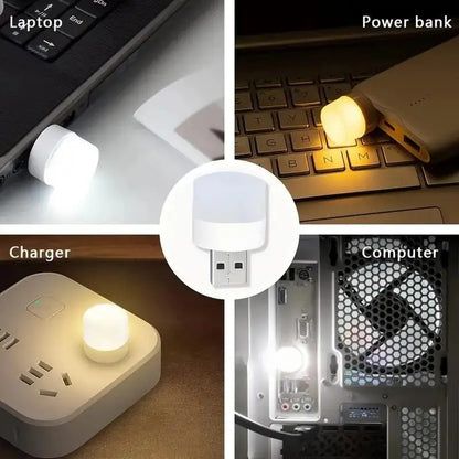 Plug in LED Night Light Mini USB LED Light Flexible USB LED Ambient Light Mini USB LED Light, LED Portable car Bulb, Indoor, Outdoor, Reading, Kitchen,Sleep