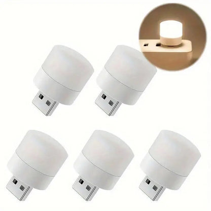 Plug in LED Night Light Mini USB LED Light Flexible USB LED Ambient Light Mini USB LED Light, LED Portable car Bulb, Indoor, Outdoor, Reading, Kitchen,Sleep