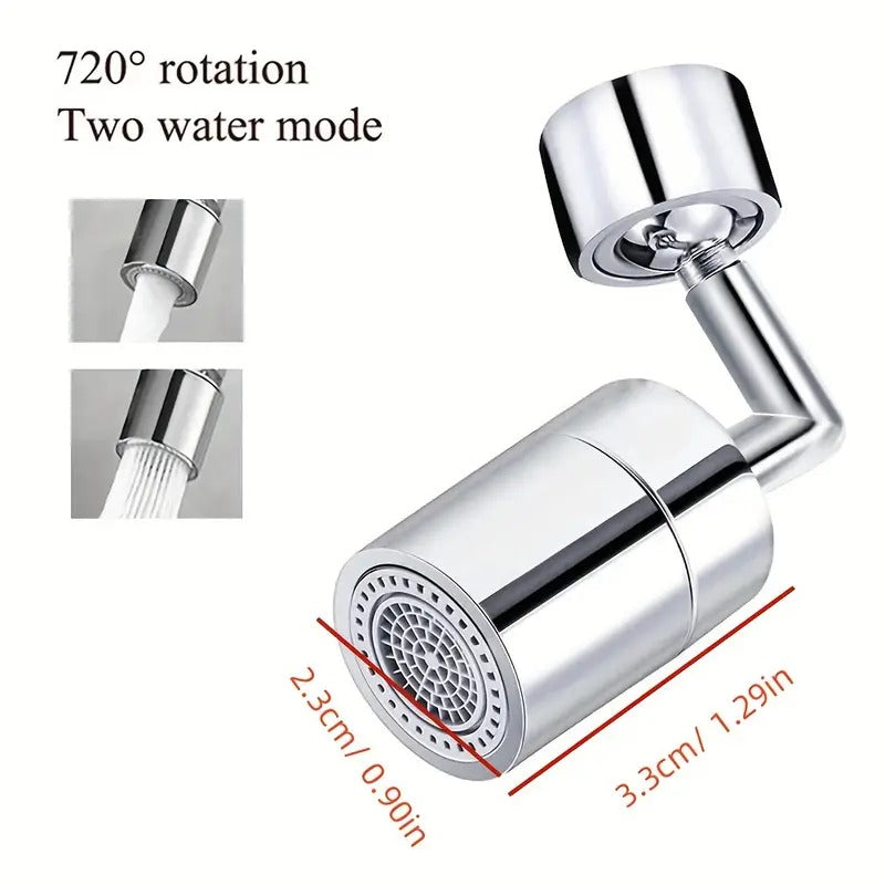 720 Degree Swivel Sink Faucet Aerator | Universal Splash Filter Faucet | Durable Splash Proof Faucet Extender | Leakproof Design with Double O-Ring