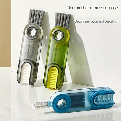 3 in 1 Cup Lid Gap Cleaning Brush, Bottle lid Cleaning Brush, Tiny Bottle Cup Lid Straw Cleaner Tools,Crevice Cleaning Brush, Bottle Gap Cleaner Brush