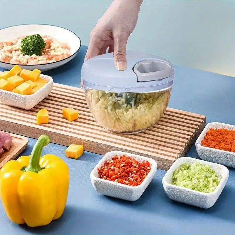 2 in 1 Exclusive New Jumbo Handy Chopper,Vegetable Chopper,Vegetable Cutter,Chilly Cutter,Tomato Cutter Chopper with 3 Stainless Steel Blade System