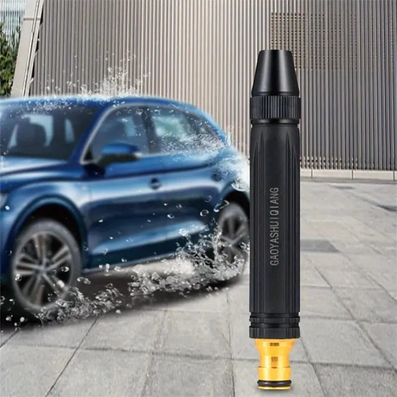 Washing Spray Gun for Car Wash Bike, 1/2'' Hose Pipe High Pressure Water Gun Nozzle Adjustable Car Washer Gun Jet Spray for Garden & Window (Adjustable Spray Black + Attachment)