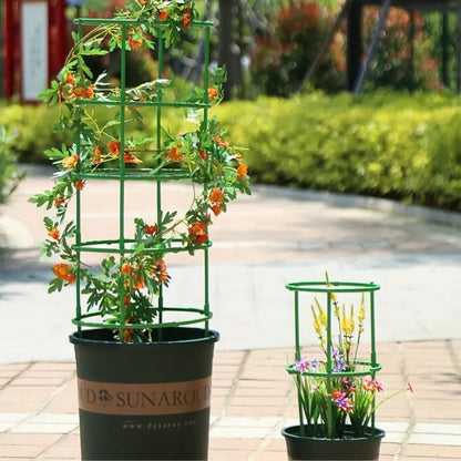 Plant Support Round Support Ring Plastic Stakes Indoor Climbing Adjustable Trellis for Peony Support Vegetable Indoor Leafy for