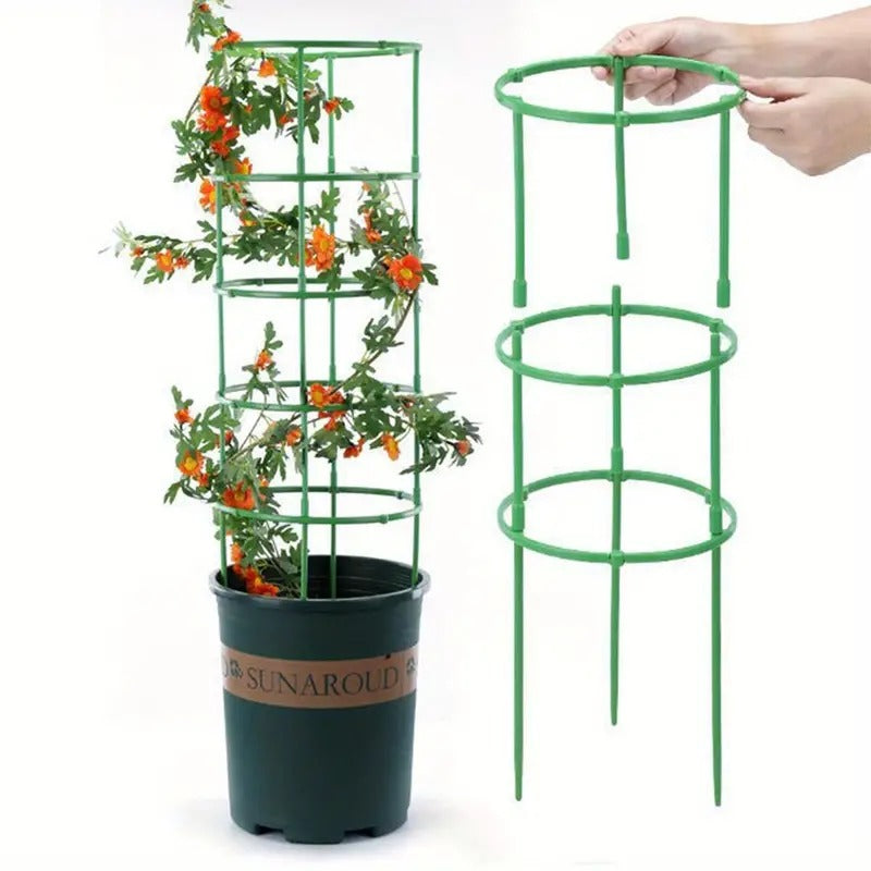 Plant Support Round Support Ring Plastic Stakes Indoor Climbing Adjustable Trellis for Peony Support Vegetable Indoor Leafy for