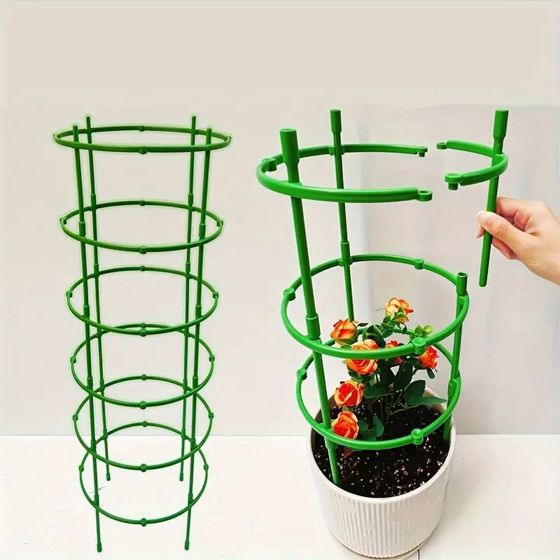 Plant Support Round Support Ring Plastic Stakes Indoor Climbing Adjustable Trellis for Peony Support Vegetable Indoor Leafy for