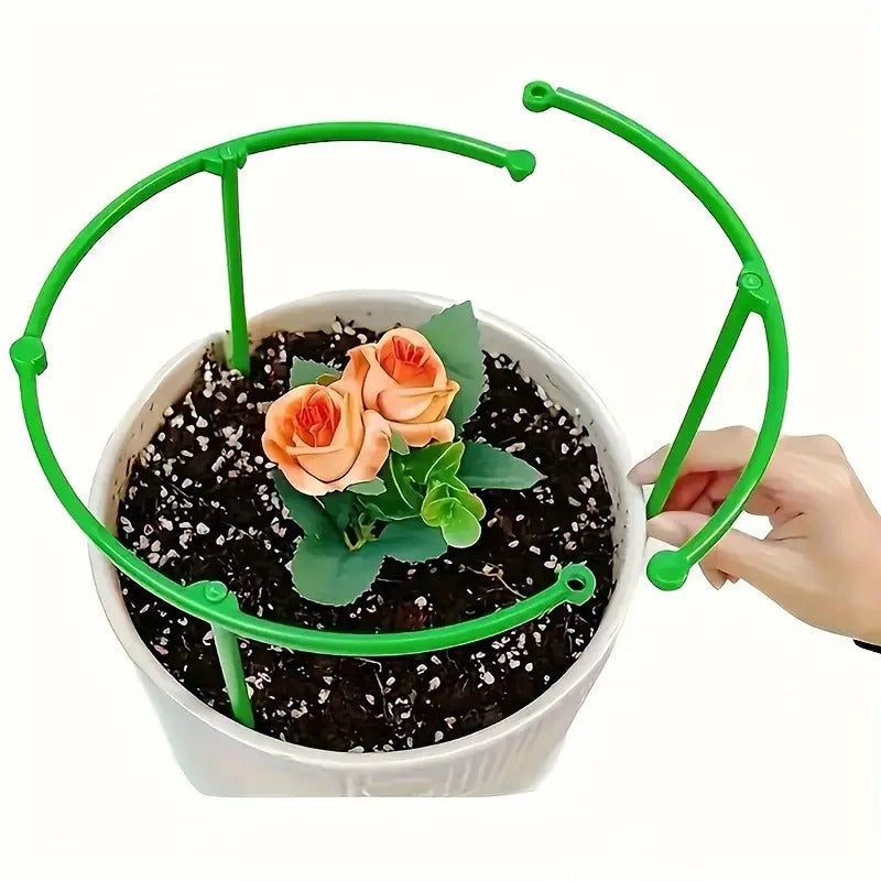 Plant Support Round Support Ring Plastic Stakes Indoor Climbing Adjustable Trellis for Peony Support Vegetable Indoor Leafy for