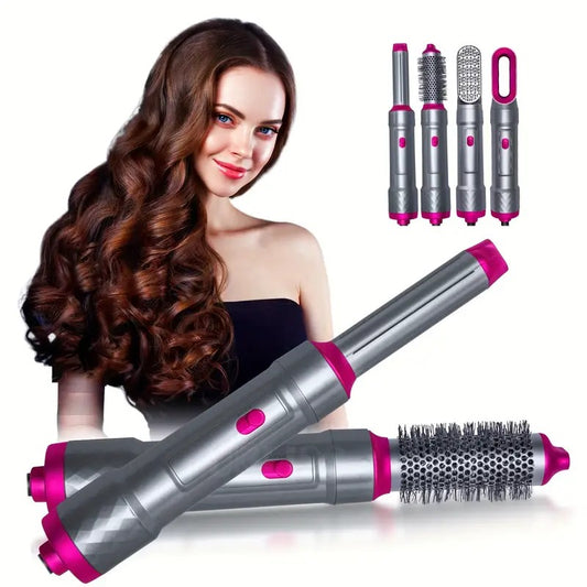 5 IN 1 Hair Styler Dryer Comb and Styling Tool for Curly Hair, Straightening, Curling, Drying, Combing,