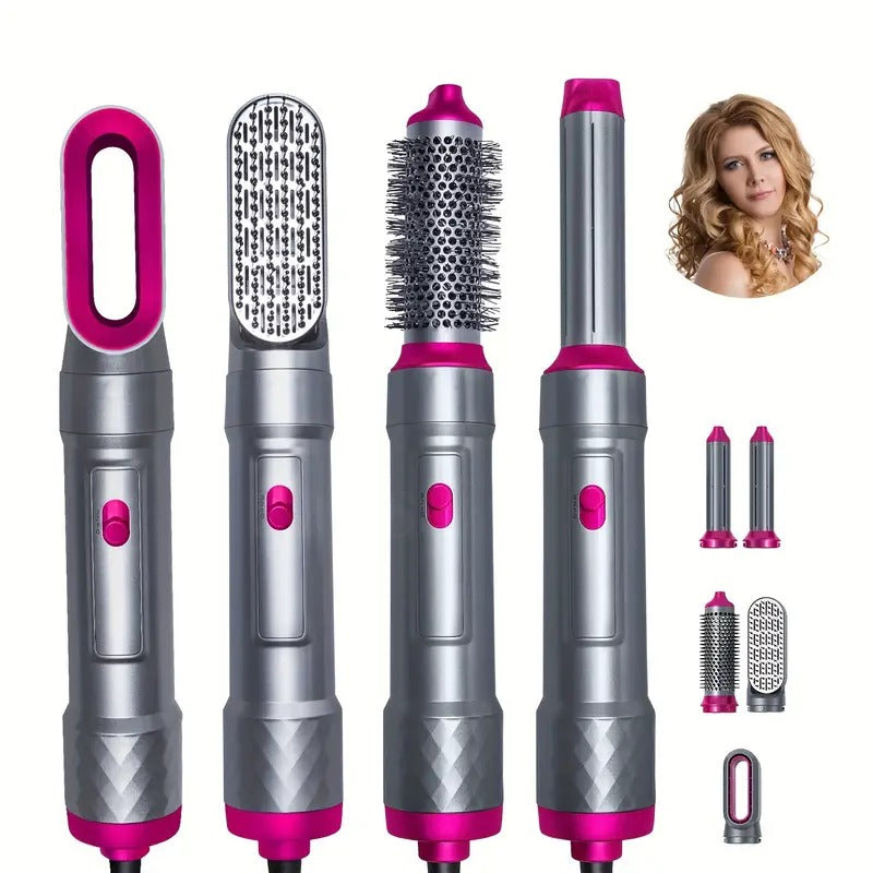 5 IN 1 Hair Styler Dryer Comb and Styling Tool for Curly Hair, Straightening, Curling, Drying, Combing,