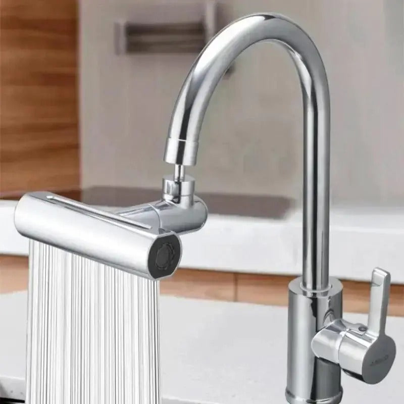 360° Rainfall Kitchen Sink Faucet with Waterfall Feature and Faucet Extender - Swivel Faucet for Washing Vegetables and Fruits | Lightweight, Rain Mode, Strong Sprayer Shower