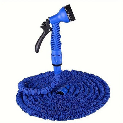 Plastic 15M Water Spray Jet Gun Hose Pipe for Garden/Car/Bike/Home/Pet Wash Pressure Washer (Multicolour)