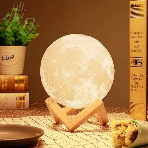 3D 7 Color Changing Moon Night Rechargeable Night lamp for Bedroom