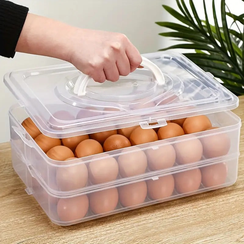 48 Grid Large Capacity Egg Box, Egg Carrier Container, Egg Storage Case, Eggs Tray Holder with Lid