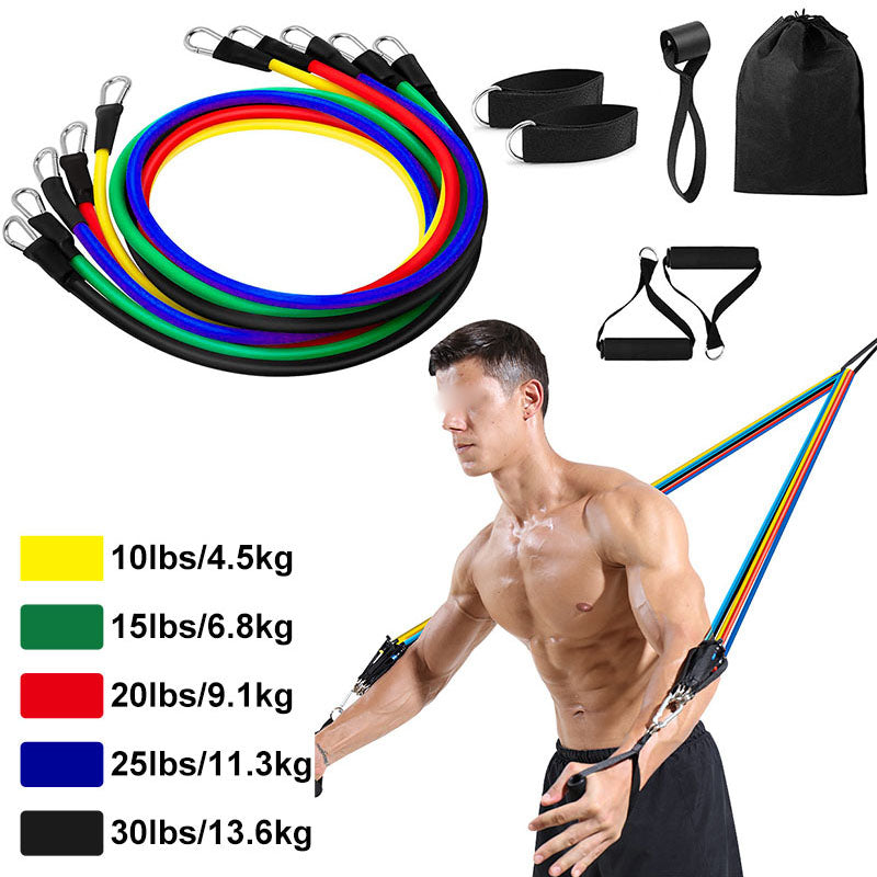 Resistance Bands Set for Exercise, Stretching and Workout Toning Tube Kit with Foam Handles, Door Anchor, Ankle Strap and Carrying Bag for Men, Women