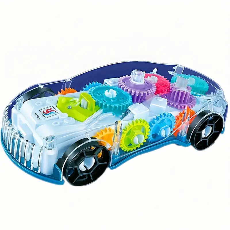 Toyz Musical Car Toys for Kids 360 Degrees Rotating Transparent Concept Car with Flashing 3D Light & Sound Toys for Kids