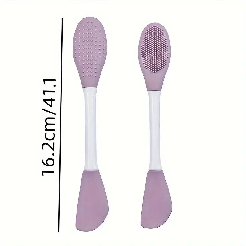 Silicone Face Scrubber Multipurpose, 2 in 1 Facial Cleansing Brush, Handheld Face Wash Brush for Pore Cleansing, Gentle Exfoliating, Removing Blackhead Brush