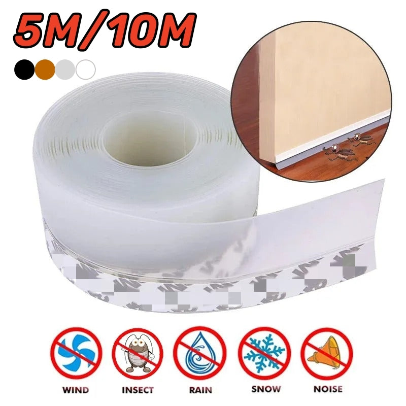 Door Sealing Strip for Home, Self-Adhesive Window Silicone Seal Strips Weather Stripping Door Tape for Seal, Door Gap Sealer