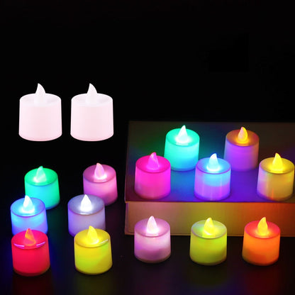 24 Pcs Acrylic Flameless & Smokeless Decorative Candles Tea Light Candle Perfect for Gifts Decoration,home