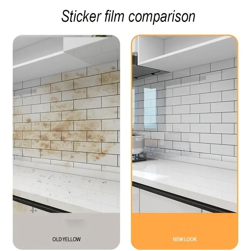 Transparent Foil||Oil Proof Wall ||Wallpaper Kitchen Backsplash Transparent Vinyl Film Roll||Removable Paper for Cupboard,Doors,Furniture