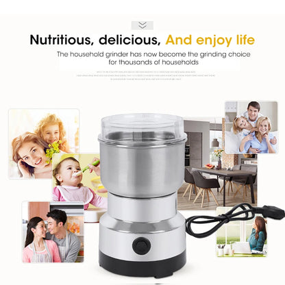 Stainless Steel Nima Multifunctional Grinder Smash Machine Coffee Beans Electric Grinder and Coffee Maker Household Electric Mixer Grinder