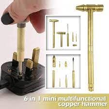 MINI HAMMER WITH SCREW WRENCH 6 IN 1