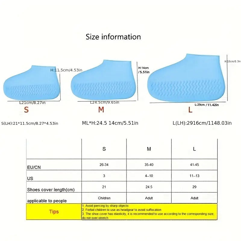 Silicon Shoe Cover 1 pair L