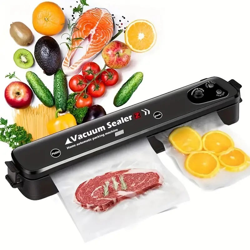 Vacuum Sealer Machine, Automatic Fresh Food-Sealer, Vacuum Packing Machine For Fruits, Meat Preservation With Dry & Moist Sealing Modes With LED