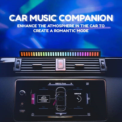 32-Bit Pickup RGB Colourful Sound Control Voice Activated Rhythm Light for Desktop Car TV DJ Studio Gaming Room Decor