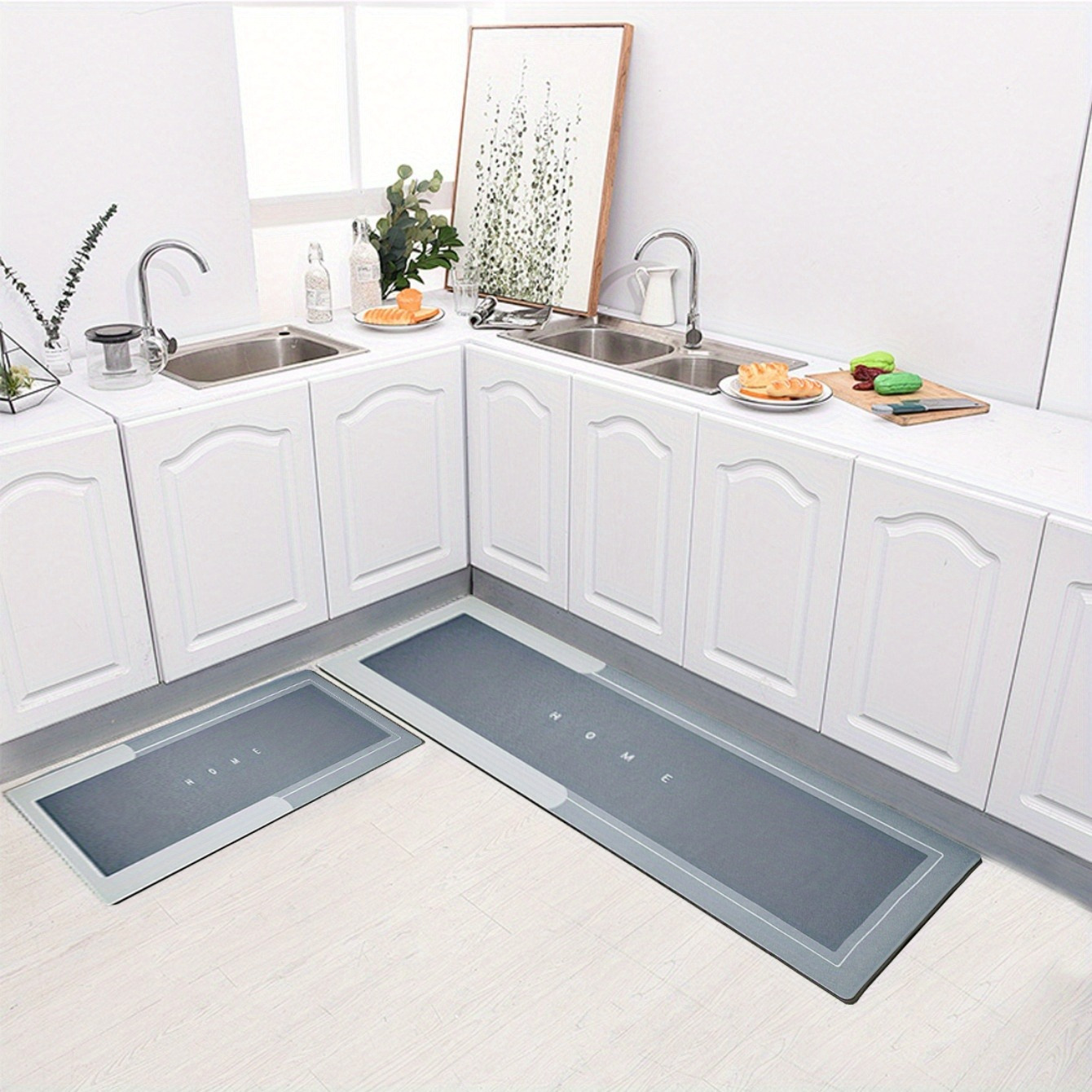 2 Pcs Kitchen Mats (4060CM)(40120CM)